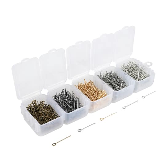 6 Packs: 1,250 ct. (7,500 total) Mixed Eye Pins by Bead Landing™